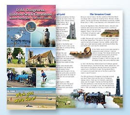 Leaflet to promote Lydd, Dungeness, Lydd-On-Sea and Greatstone