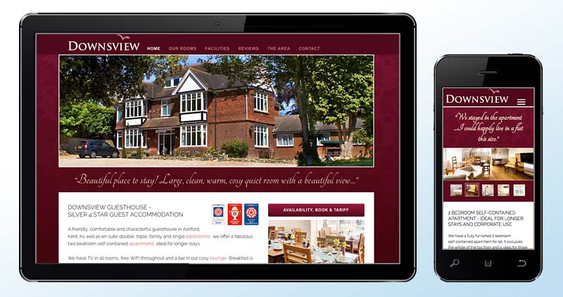 Downsview Guesthouse, Ashford website